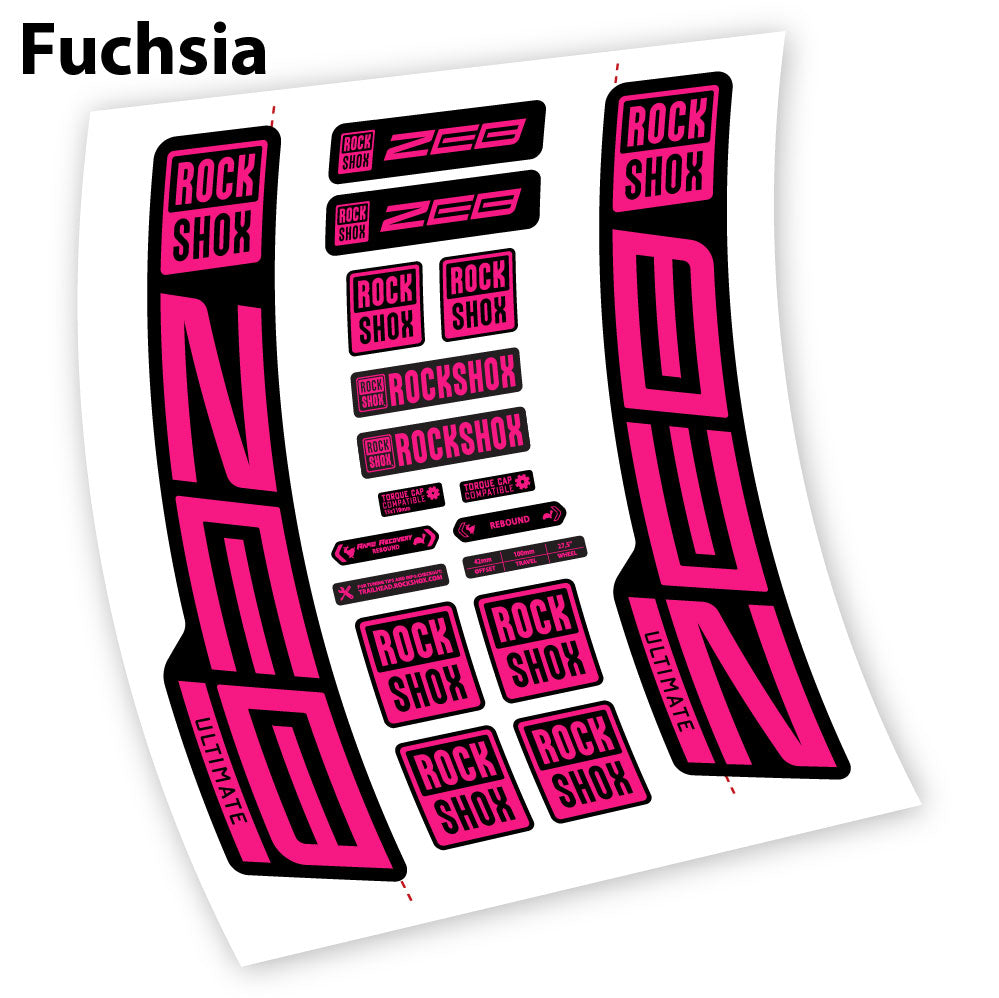 Stickers Custom Autocollant for Rock Shox ZEB Ultimate 2021 2024 29” Vinyl Sticker Autocollants fourche VTT
