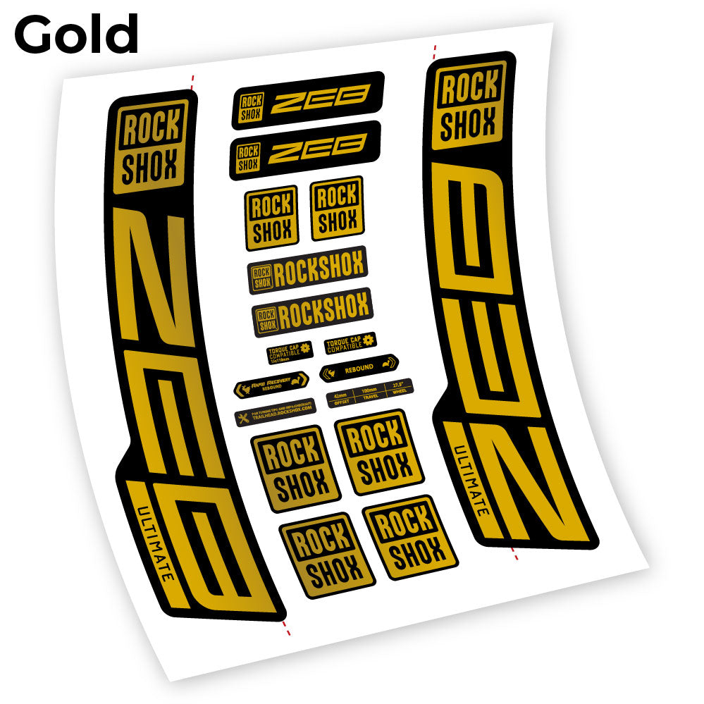 Stickers Custom Autocollant for Rock Shox ZEB Ultimate 2021 2024 29” Vinyl Sticker Autocollants fourche VTT