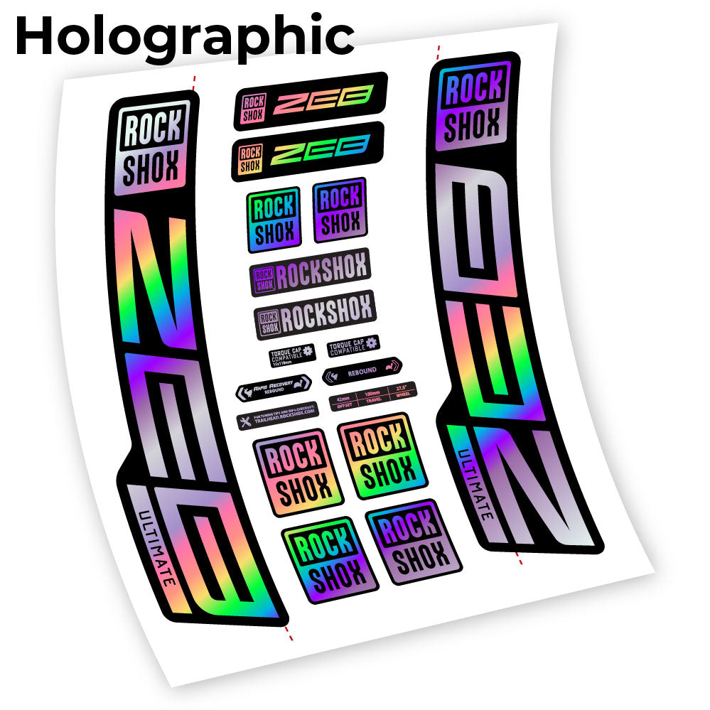 Stickers Custom Autocollant for Rock Shox ZEB Ultimate 2021 2024 29” Vinyl Sticker Autocollants fourche VTT