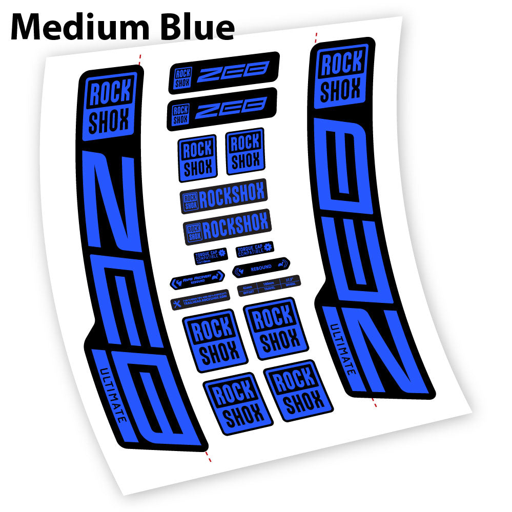 Stickers Custom Autocollant for Rock Shox ZEB Ultimate 2021 2024 29” Vinyl Sticker Autocollants fourche VTT