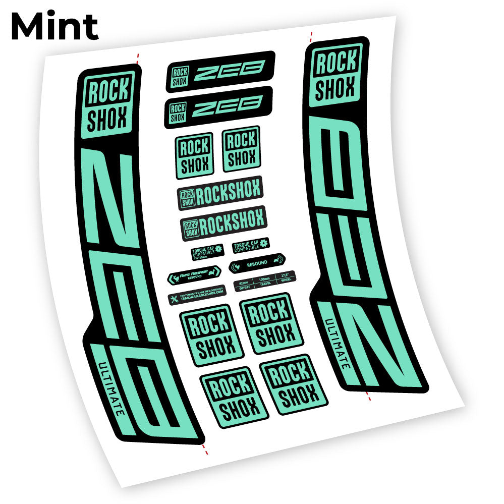 Stickers Custom Autocollant for Rock Shox ZEB Ultimate 2021 2024 29” Vinyl Sticker Autocollants fourche VTT