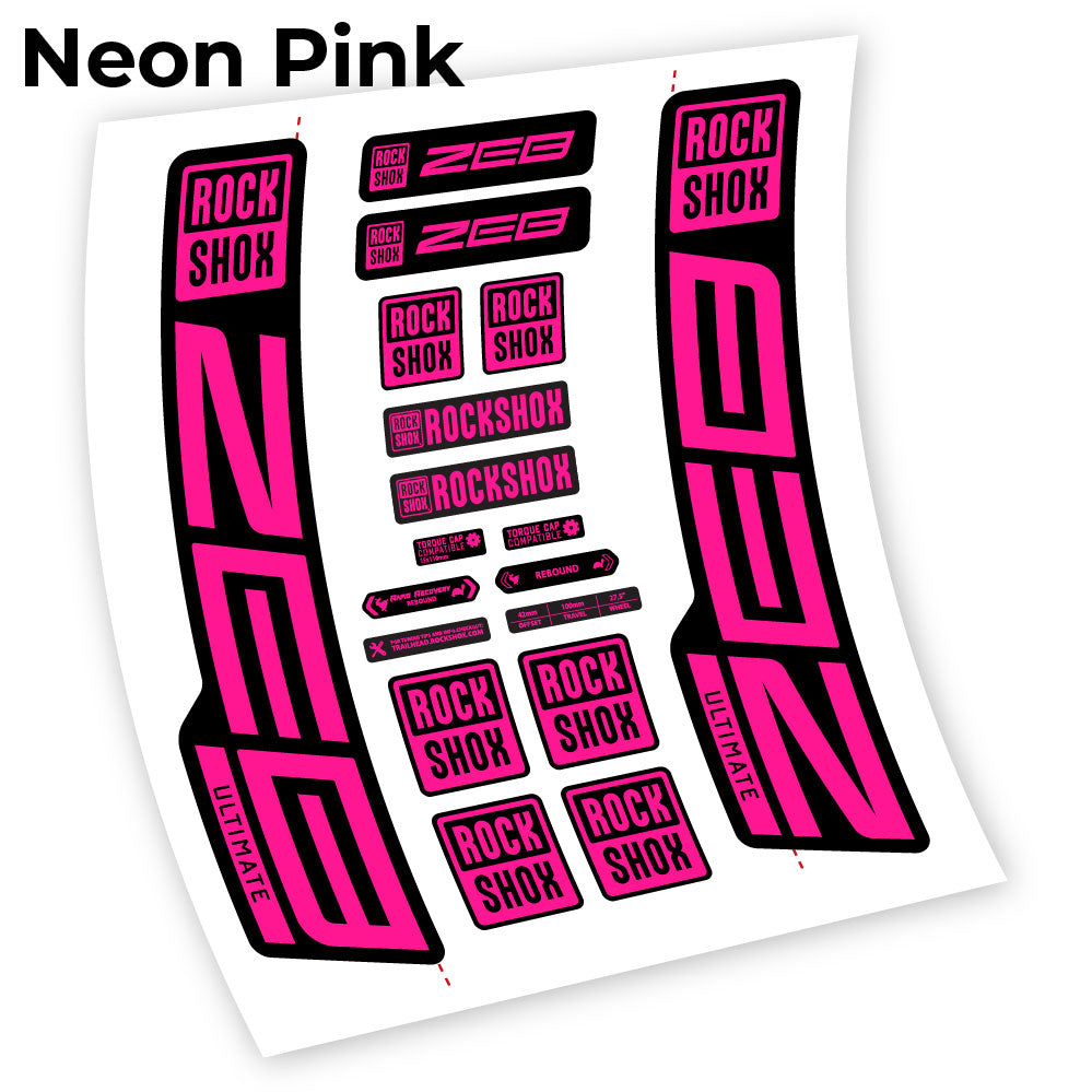 Stickers Custom Autocollant for Rock Shox ZEB Ultimate 2021 2024 29” Vinyl Sticker Autocollants fourche VTT
