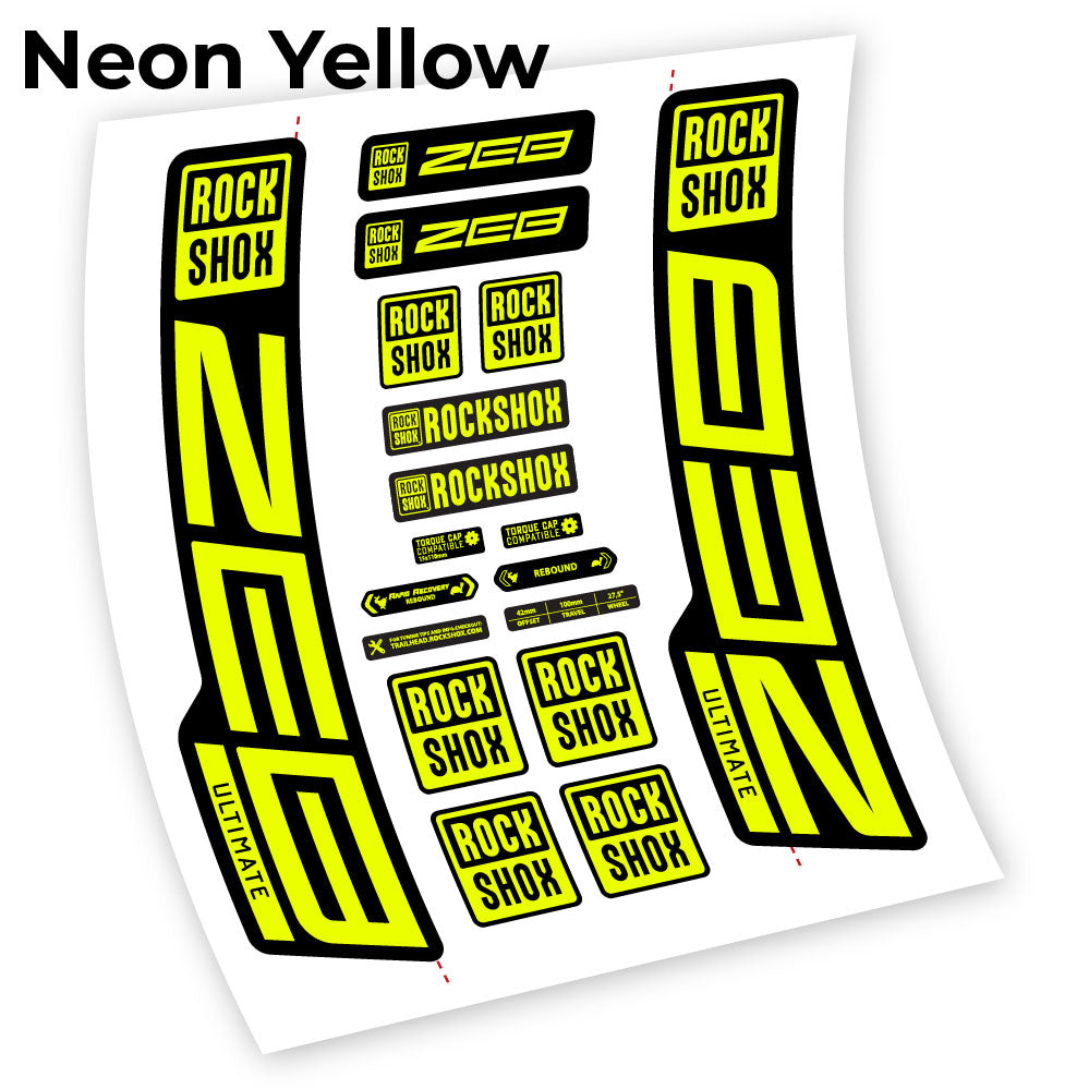 Stickers Custom Autocollant for Rock Shox ZEB Ultimate 2021 2024 29” Vinyl Sticker Autocollants fourche VTT
