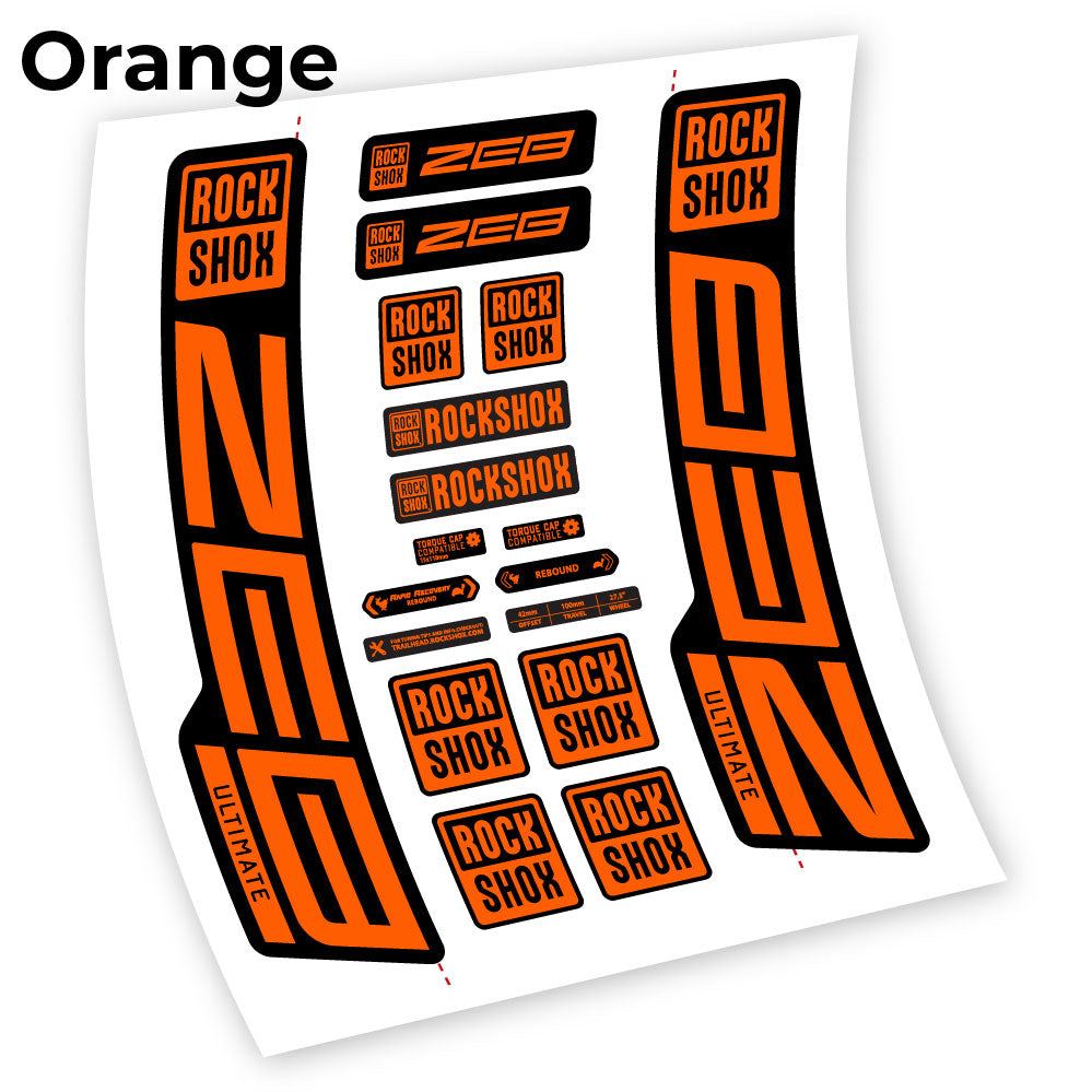 Stickers Custom Autocollant for Rock Shox ZEB Ultimate 2021 2024 29” Vinyl Sticker Autocollants fourche VTT
