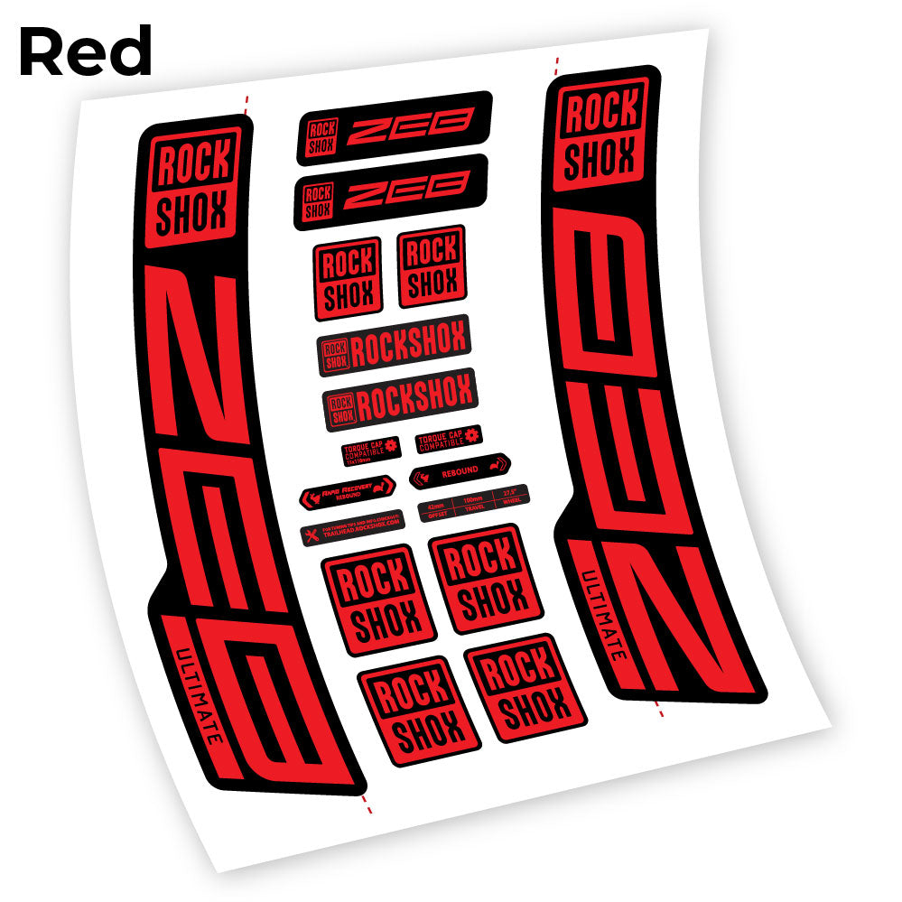 Stickers Custom Autocollant for Rock Shox ZEB Ultimate 2021 2024 29” Vinyl Sticker Autocollants fourche VTT