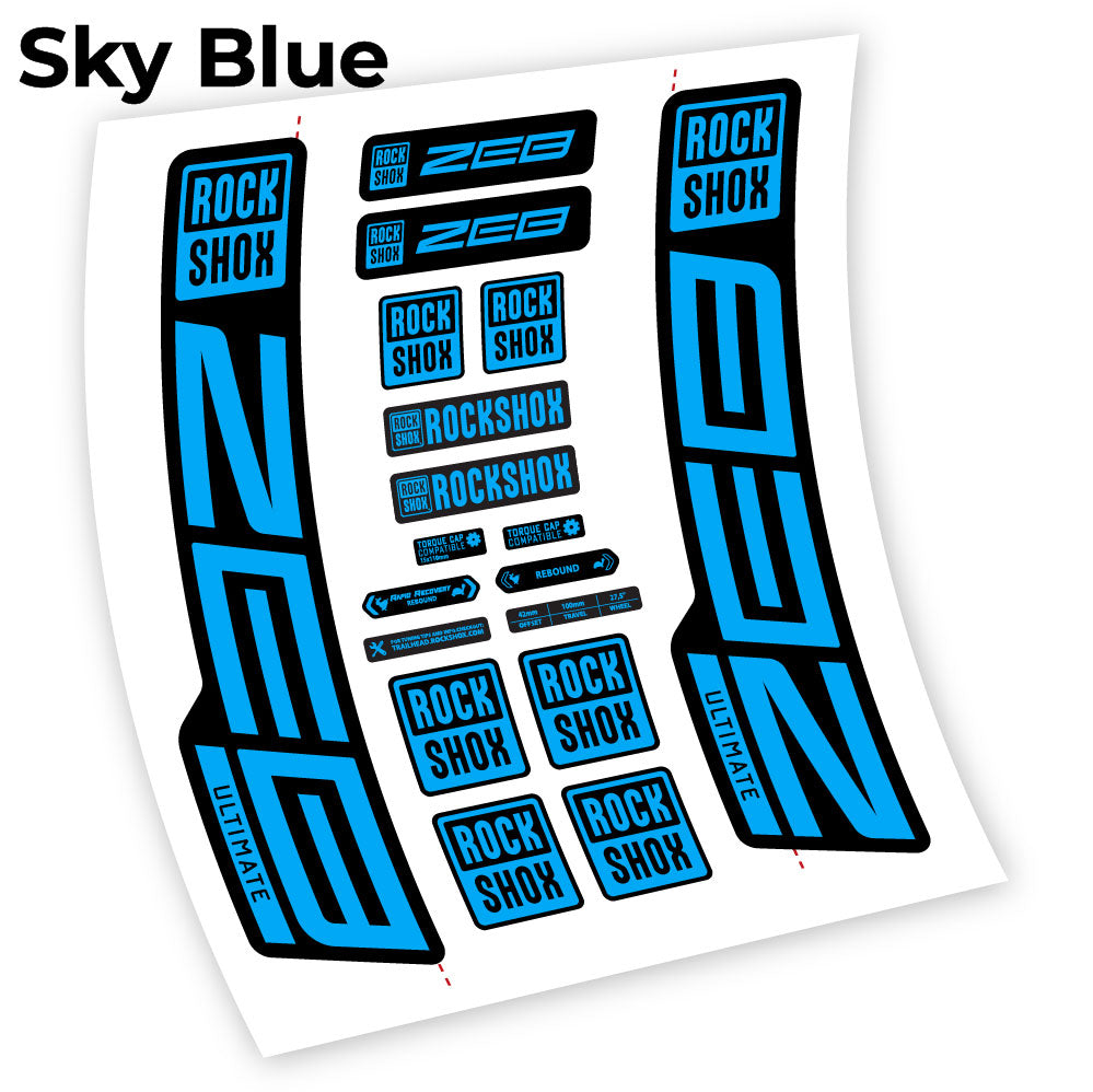 Stickers Custom Autocollant for Rock Shox ZEB Ultimate 2021 2024 29” Vinyl Sticker Autocollants fourche VTT