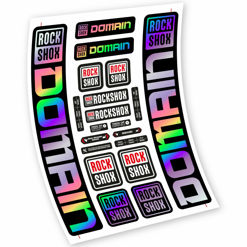 Stickers Rock Shox Domain 29” MTB compatibles Autocollants fourche VTT 29"