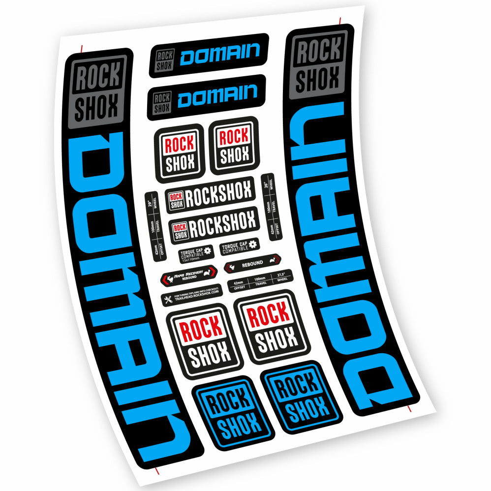 Stickers Rock Shox Domain 29” MTB compatibles Autocollants fourche VTT 29"