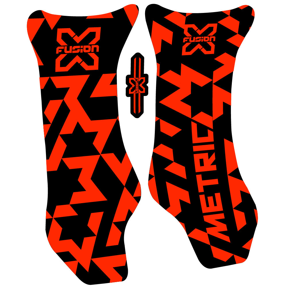 Stickers X Fusion Metric 2018 compatibles - Autocollants fourche VTT