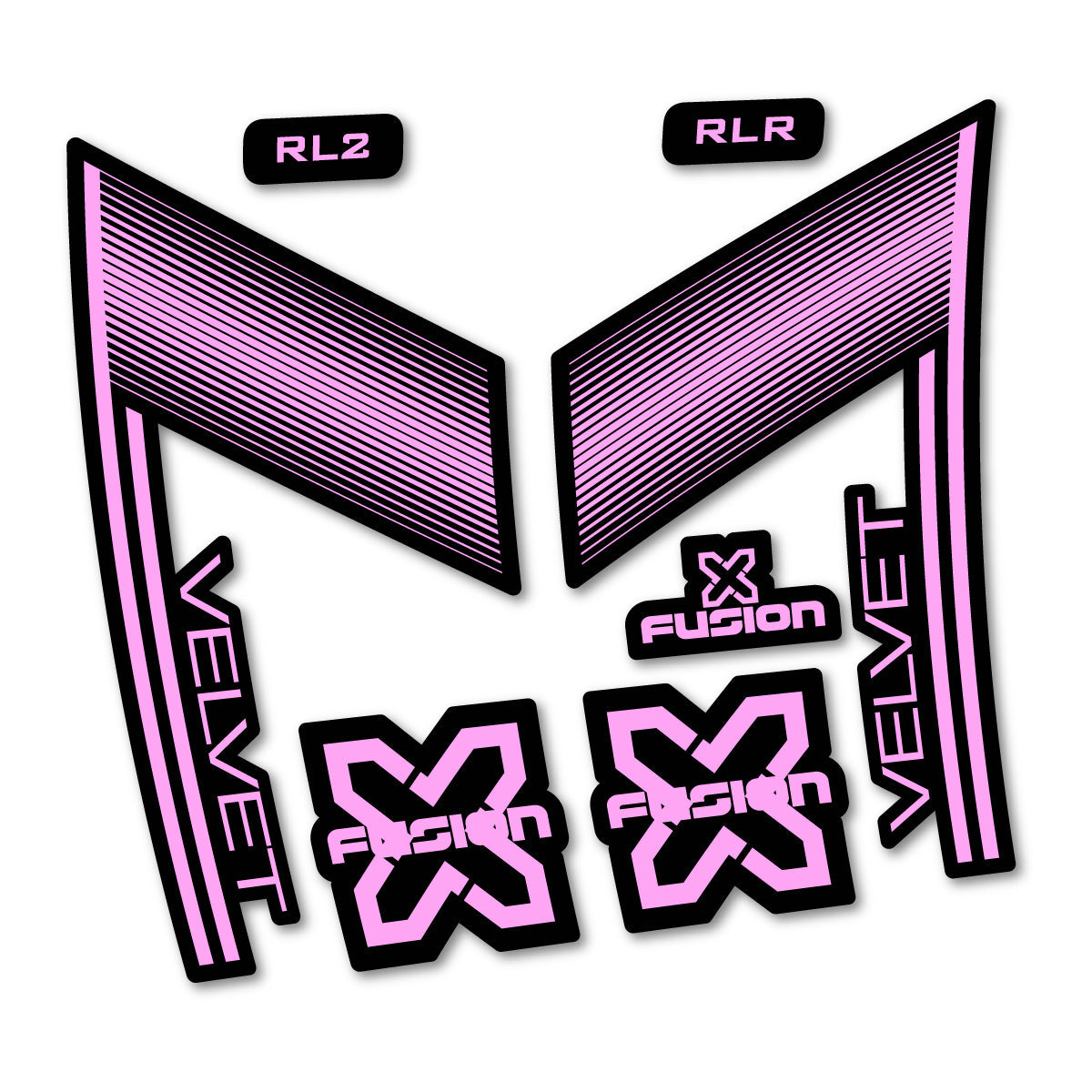 Light Lilac decal for Xfusion Velvet White 2016-2017 fork – bike sticker vinyl