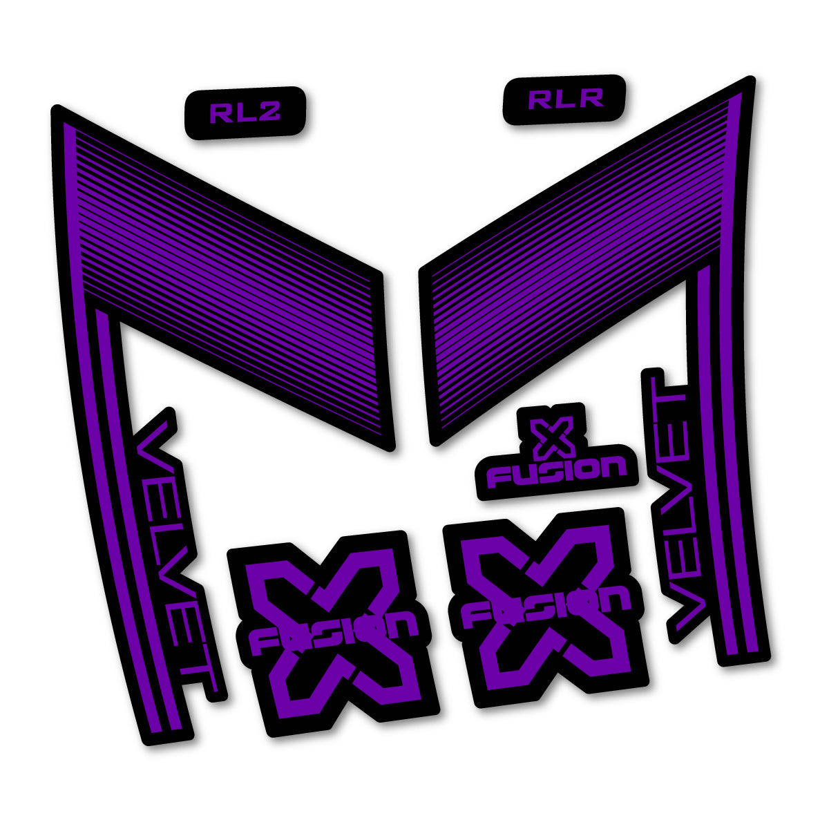 Violet decal for Xfusion Velvet White 2016-2017 fork – bike sticker vinyl