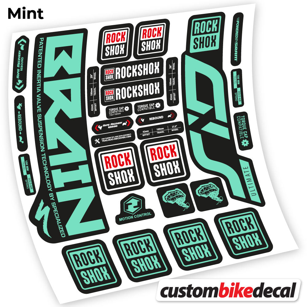 Mint decal for Rock Shox Sid Brain Ultimate fork – bike sticker vinyl