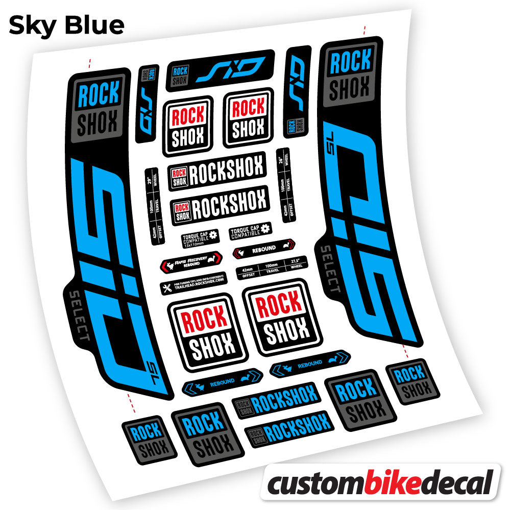 Decal for Rock Shox Sid Select SL 2021 fork 29" – bike sticker vinyl