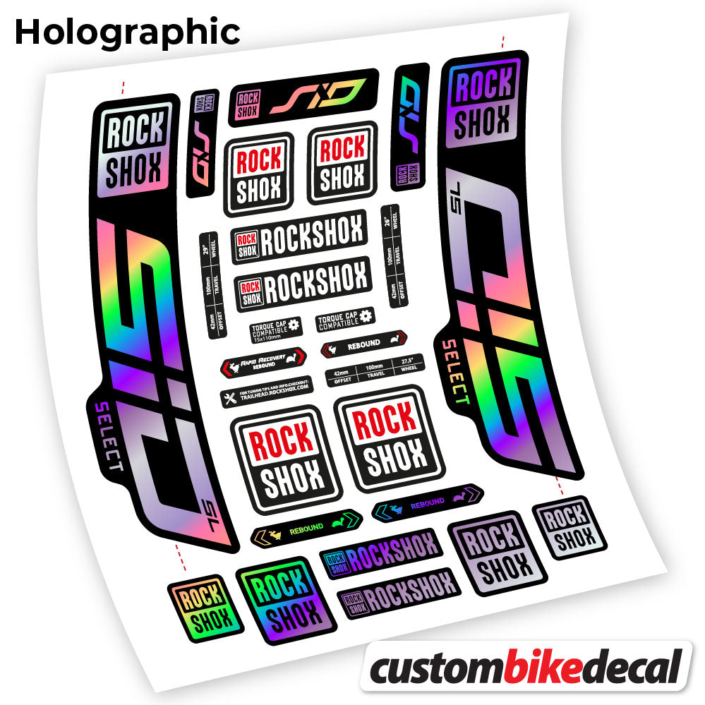 Hollographic decal for Rock Shox Sid Select SL 2021 fork 29" – bike sticker vinyl