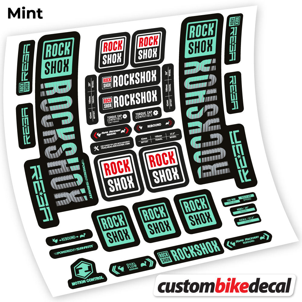 Mint decal for Rock Shox Reba 2019 fork 29" – bike sticker vinyl