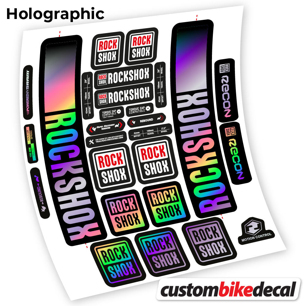 Hollographic decal for Rock Shox Recon 2021 fork – bike sticker vinyl