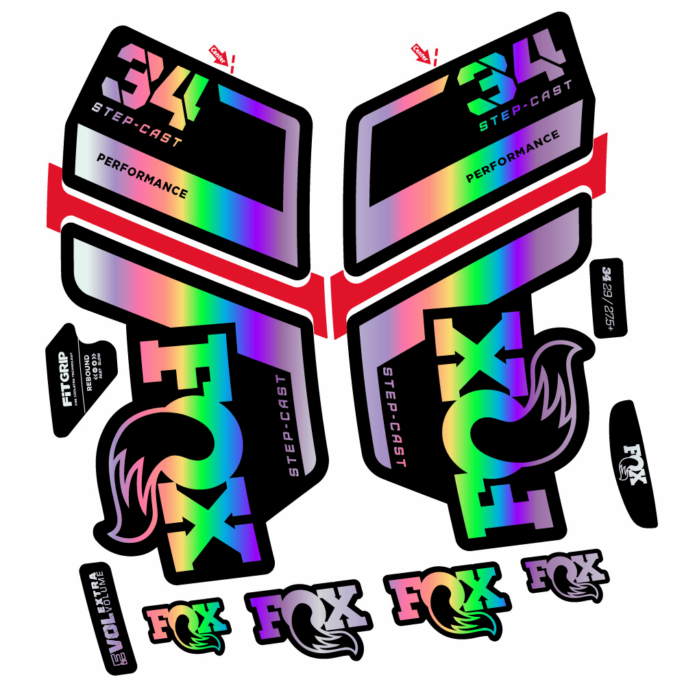 Stickers Fox 34 Performance SC 2022 compatibles Autocollants fourche VTT 29"