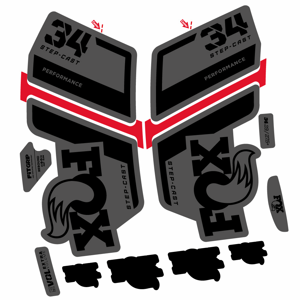 Stickers Fox 34 Performance SC 2022 compatibles Autocollants fourche VTT 29"