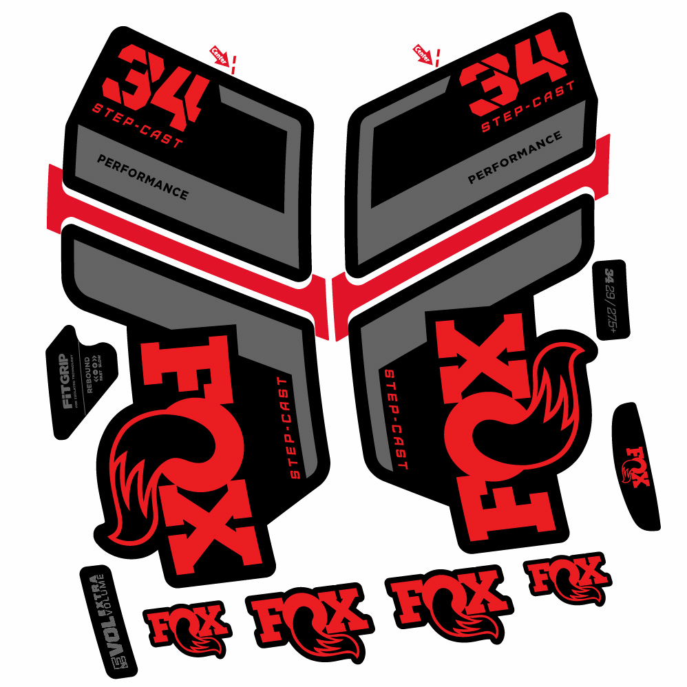 Stickers Fox 34 Performance SC 2022 compatibles Autocollants fourche VTT 29"