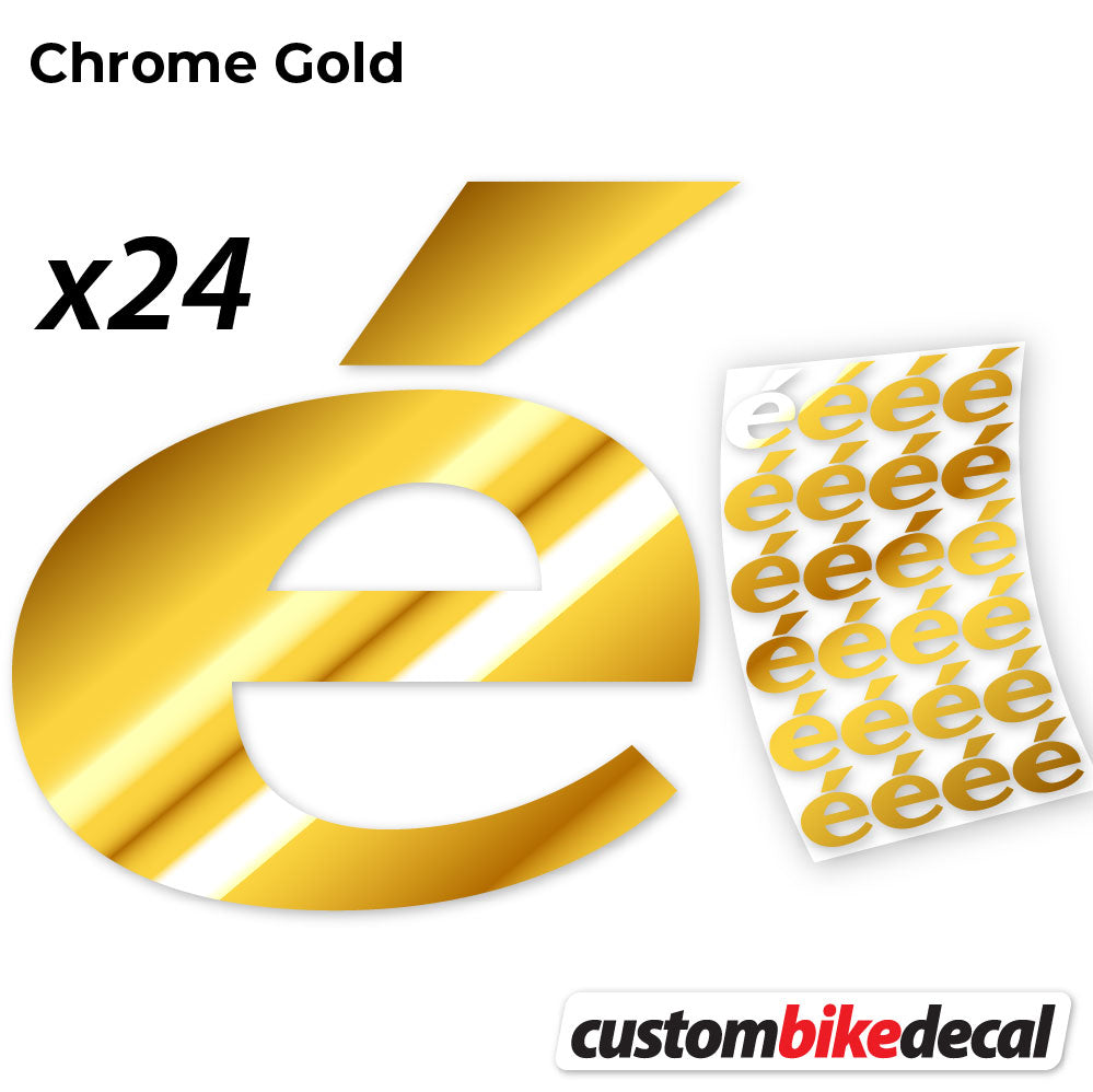 Chrome Gold decal for Cerveló logo – bike sticker vinyl
