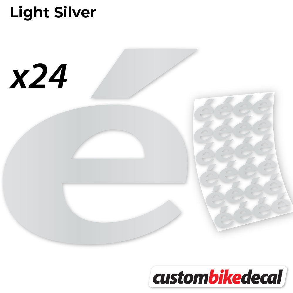 Light Silver decal for Cerveló logo – bike sticker vinyl