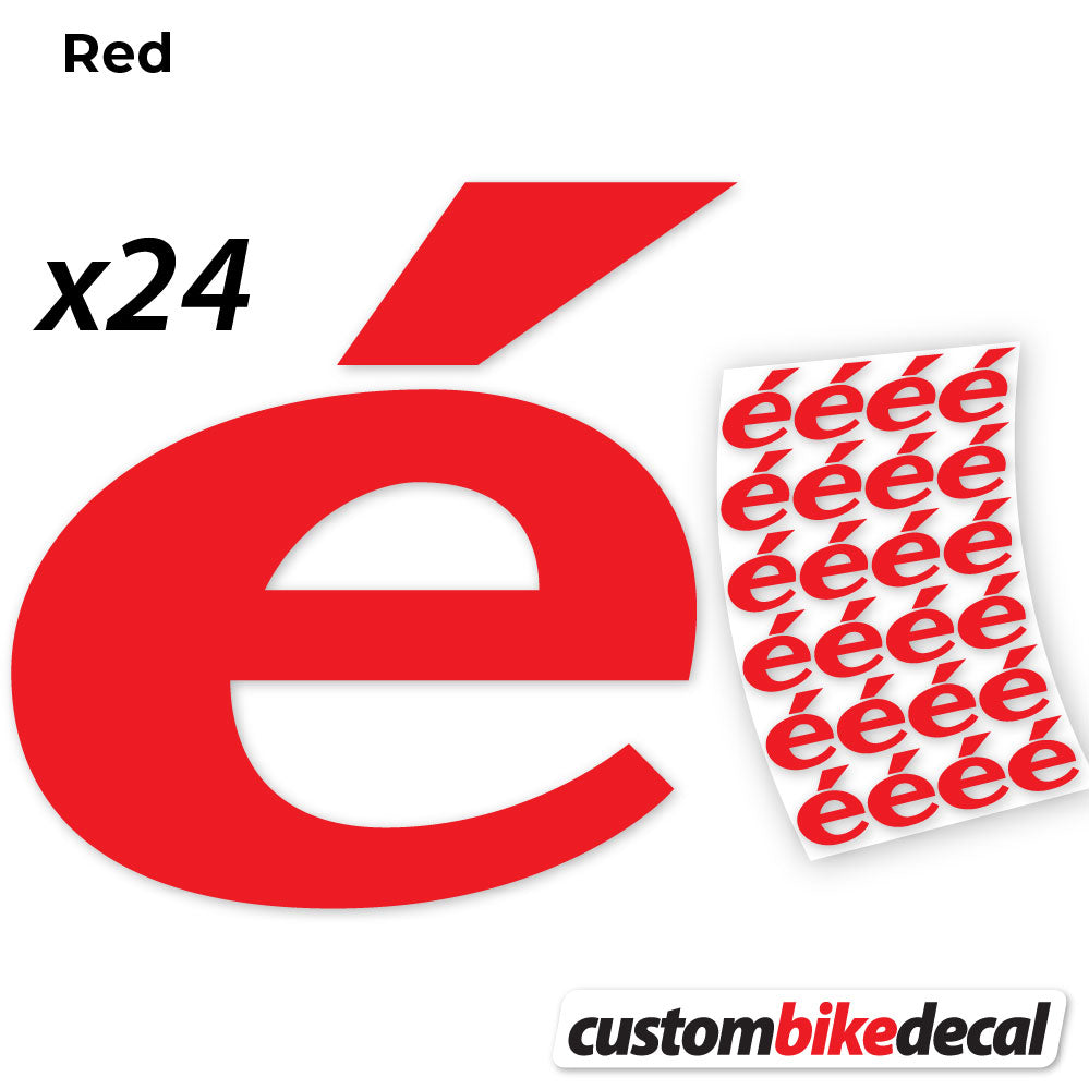 Red decal for Cerveló logo – bike sticker vinyl