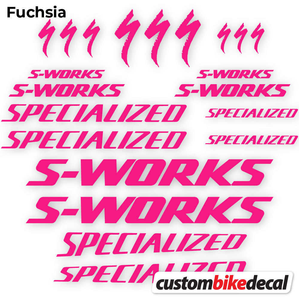 Fuchsia decal for Specialized S-Works frame – bike sticker vinyl