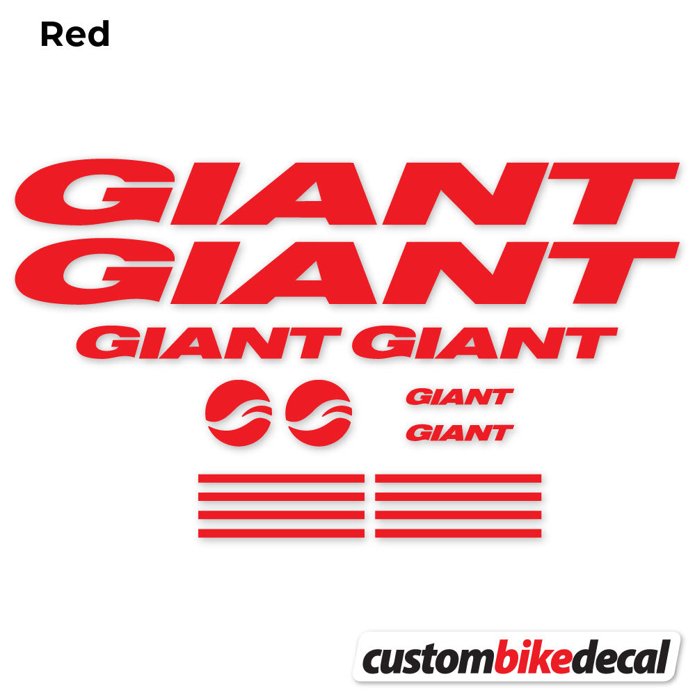 Red decal for GIANT frame – bike sticker vinyl