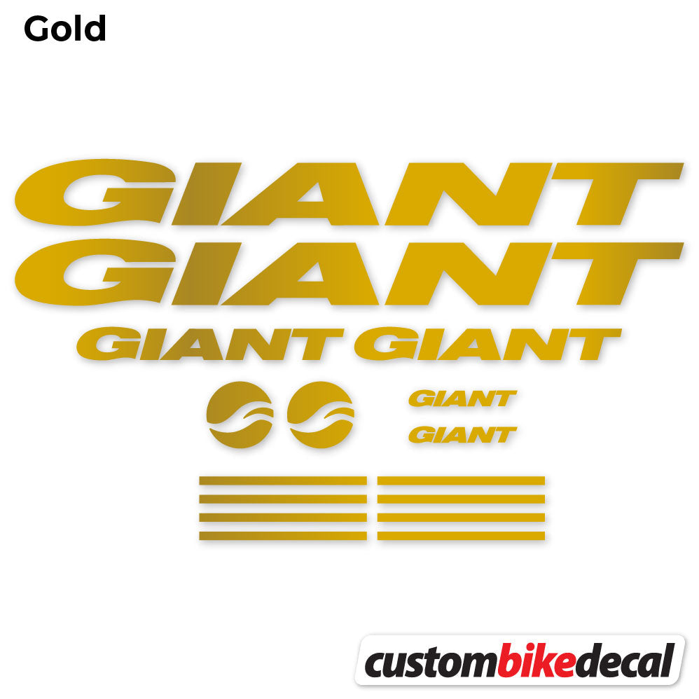 Gold decal for GIANT frame – bike sticker vinyl