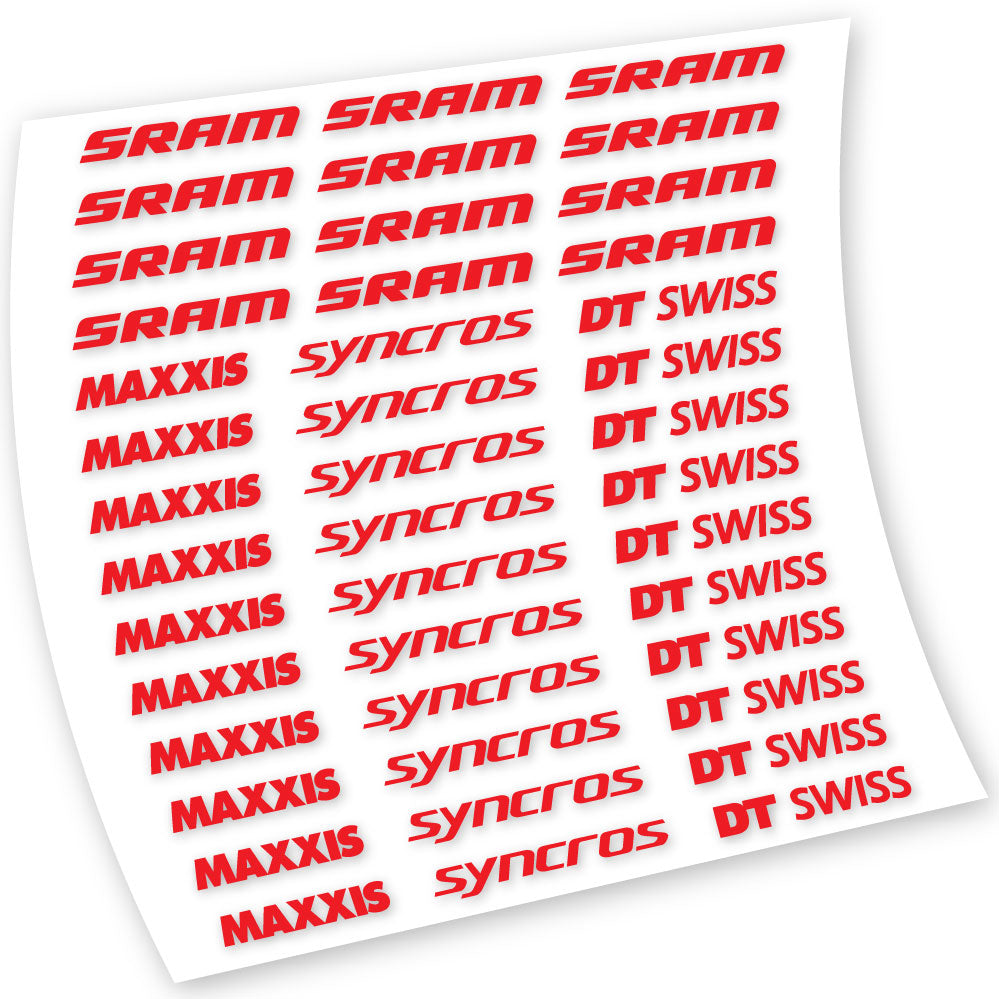 Stickers Maxxis Syncross DT Swiss Sram compatibles Autocollants cadre