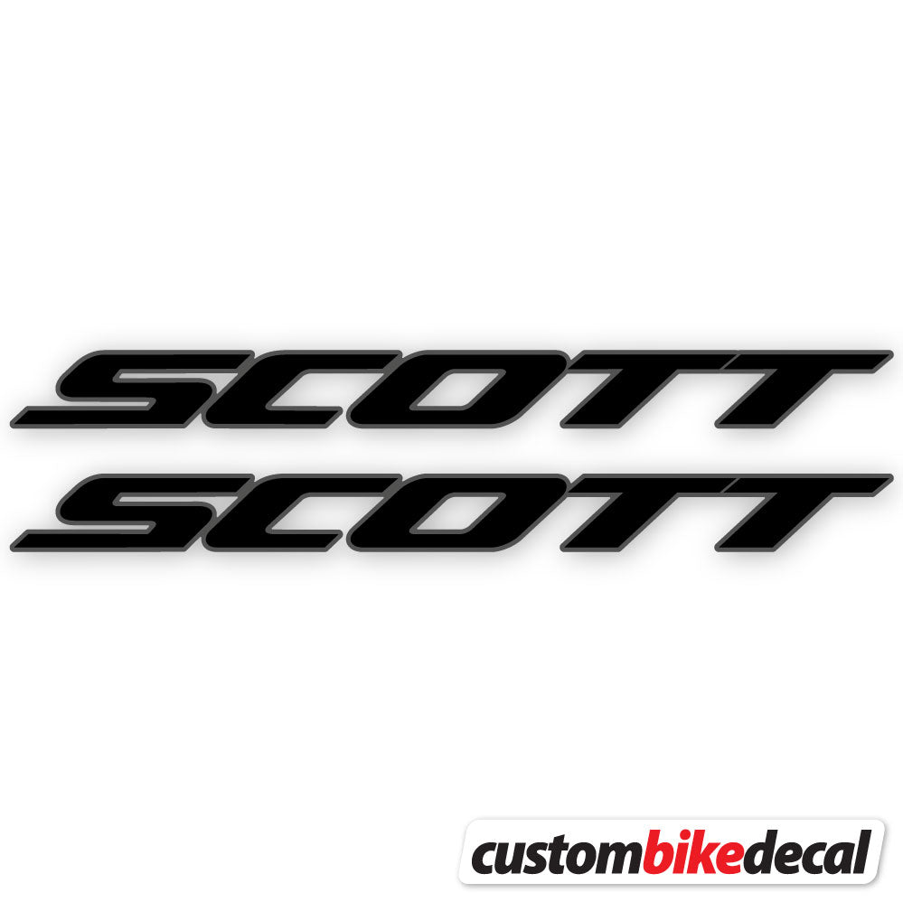 Matte Black+Gloss Black decal for Scott frame – bike sticker vinyl