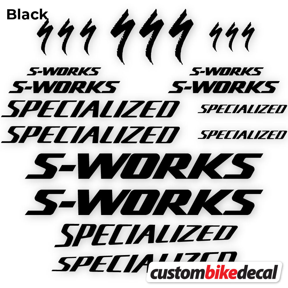 Black decal for Specialized S-Works frame – bike sticker vinyl