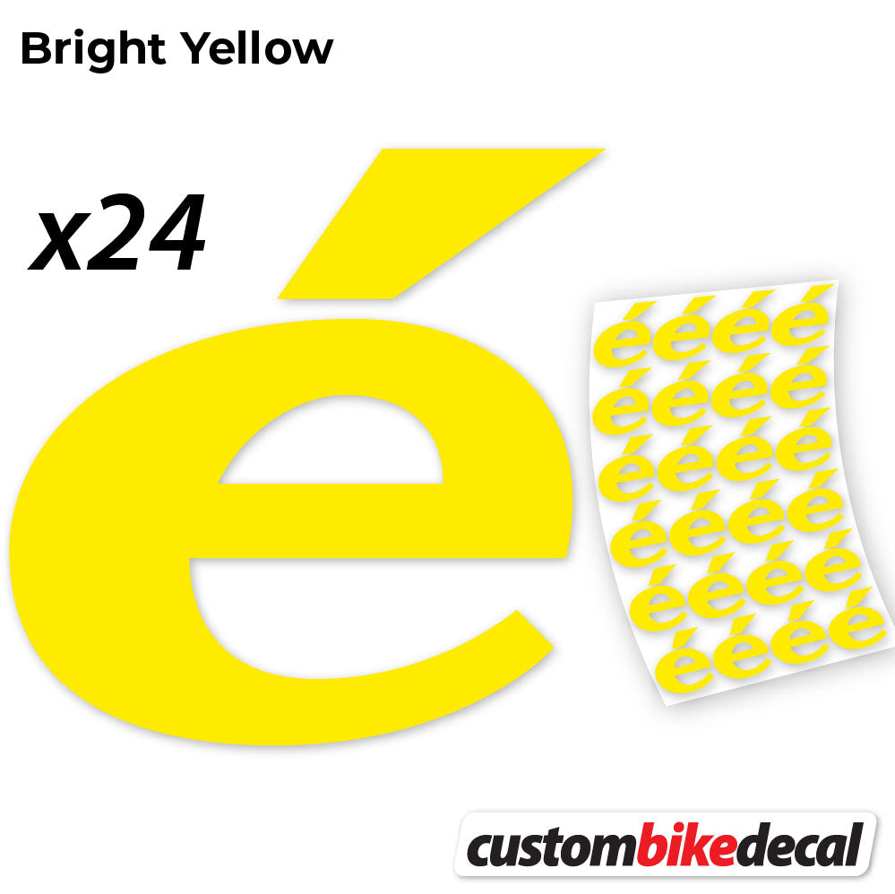Yellow decal for Cerveló logo – bike sticker vinyl