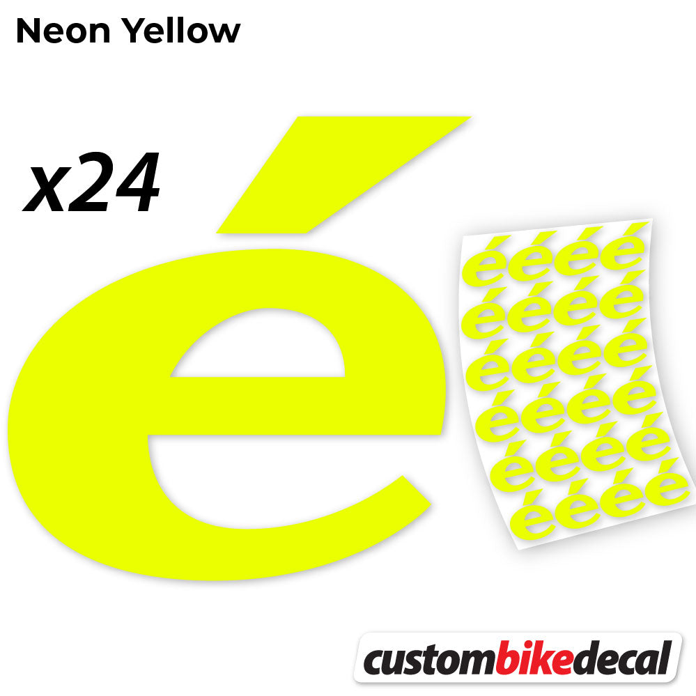 Neon Yellow decal for Cerveló logo – bike sticker vinyl