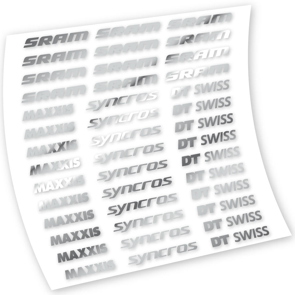 Stickers Maxxis Syncross DT Swiss Sram compatibles Autocollants cadre