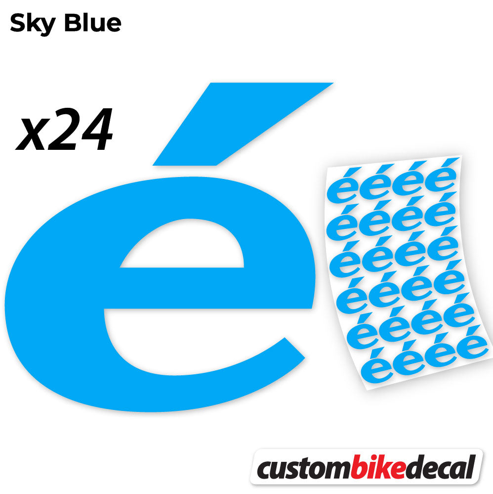Sky Blue decal for Cerveló logo – bike sticker vinyl
