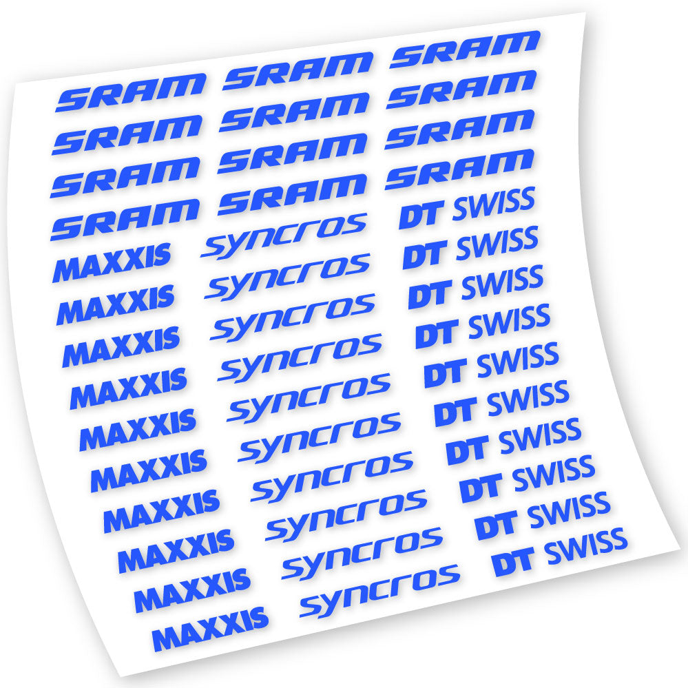 Stickers Maxxis Syncross DT Swiss Sram compatibles Autocollants cadre