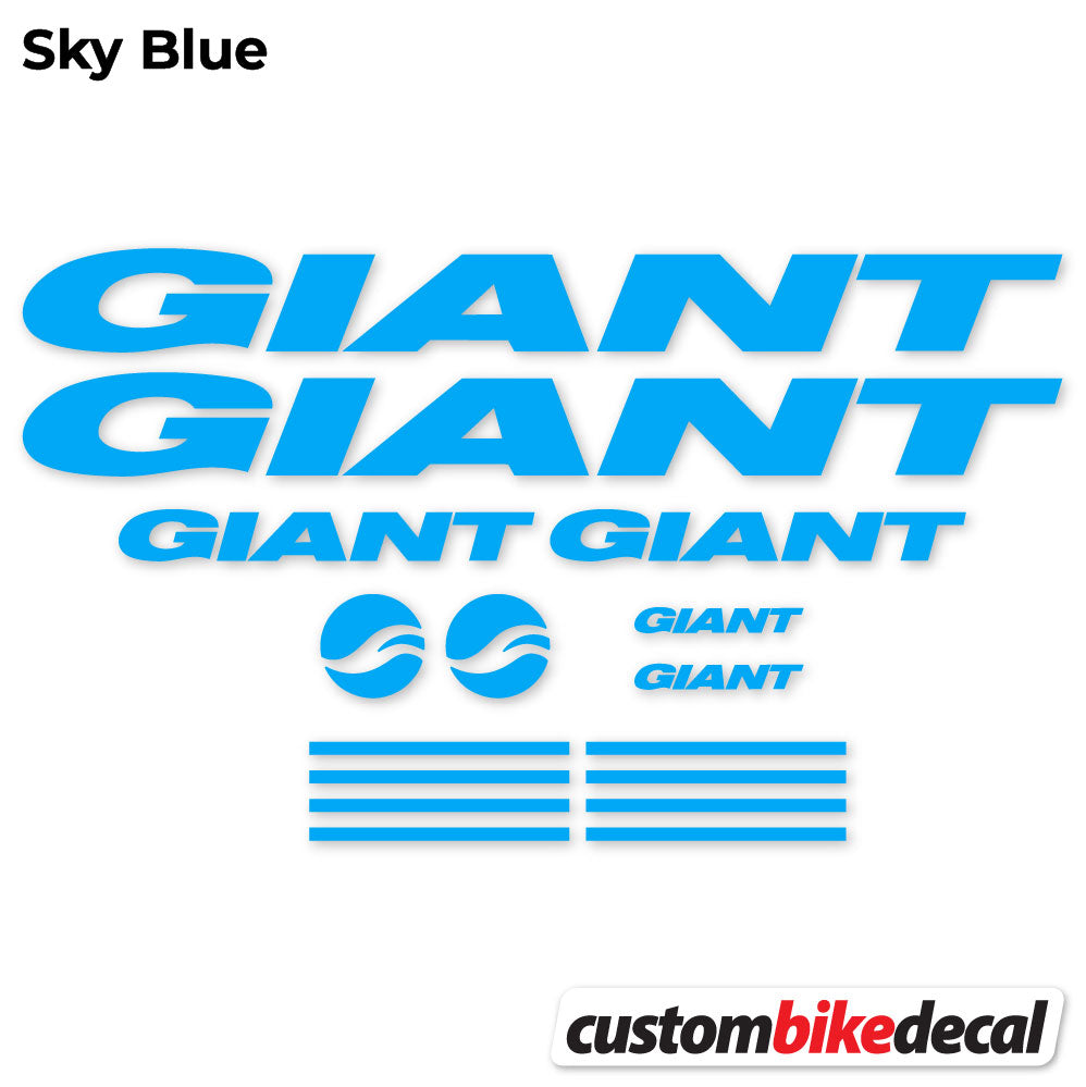Sky Blue decal for GIANT frame – bike sticker vinyl