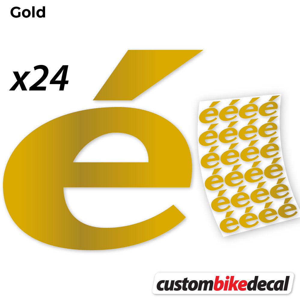 Gold decal for Cerveló logo – bike sticker vinyl