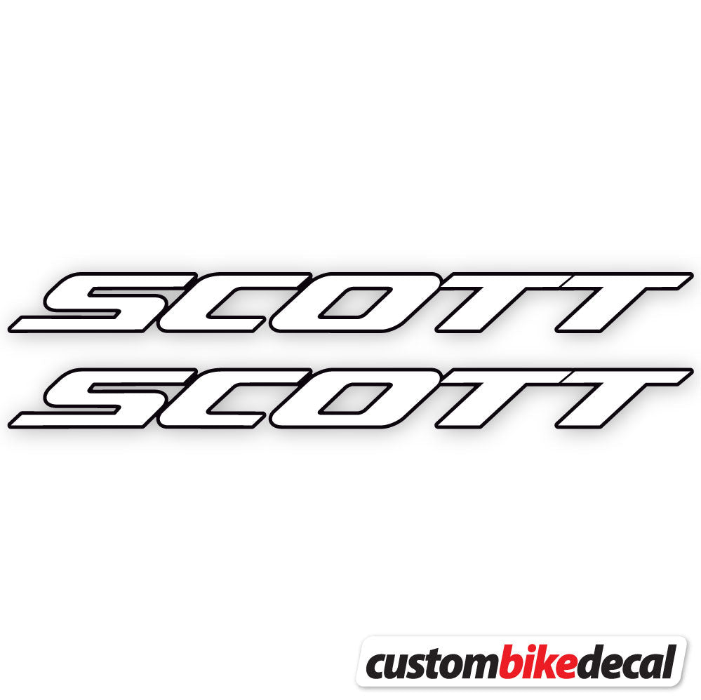 White decal for Scott frame – bike sticker vinyl