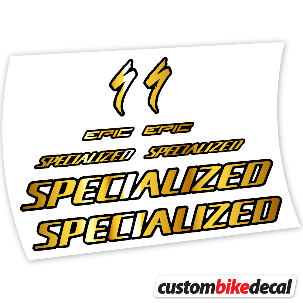 Chrome Gold decal for Specialized Epic Expert Carbon 2020 frame – bike sticker vinyl