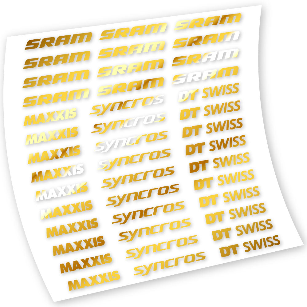 Stickers Maxxis Syncross DT Swiss Sram compatibles Autocollants cadre