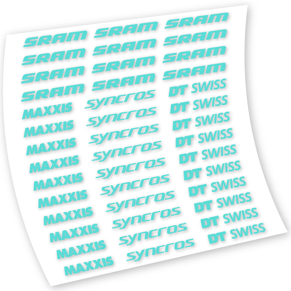 Stickers Maxxis Syncross DT Swiss Sram compatibles Autocollants cadre