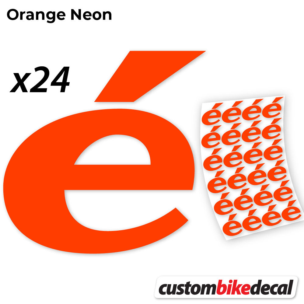 Orange Neon decal for Cerveló logo – bike sticker vinyl
