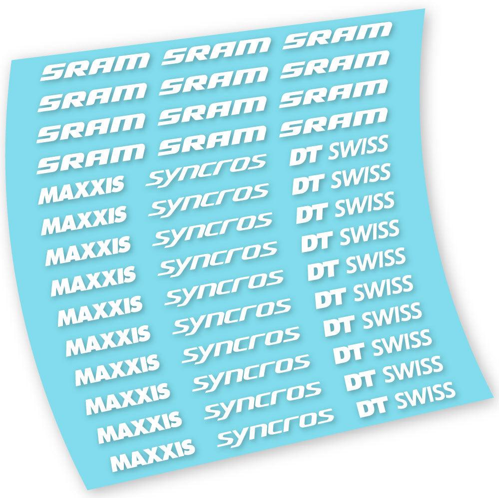 Stickers Maxxis Syncross DT Swiss Sram compatibles Autocollants cadre
