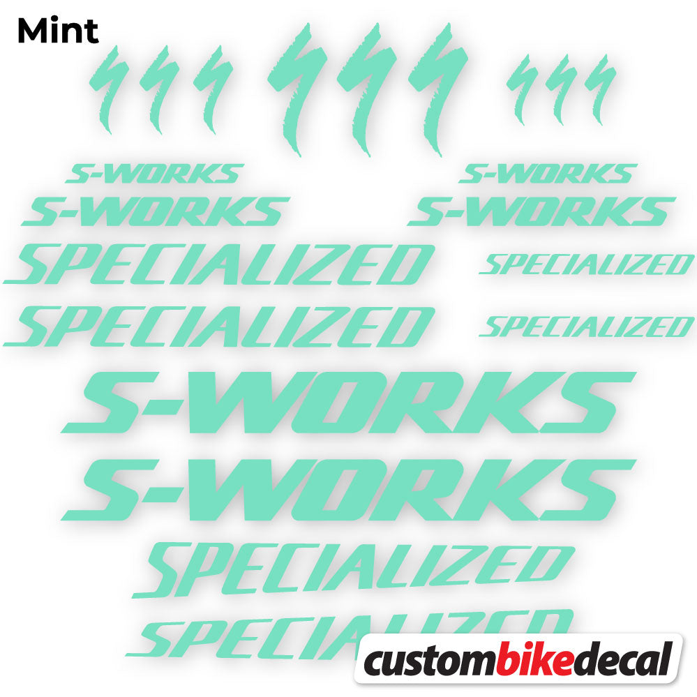Mint decal for Specialized S-Works frame – bike sticker vinyl