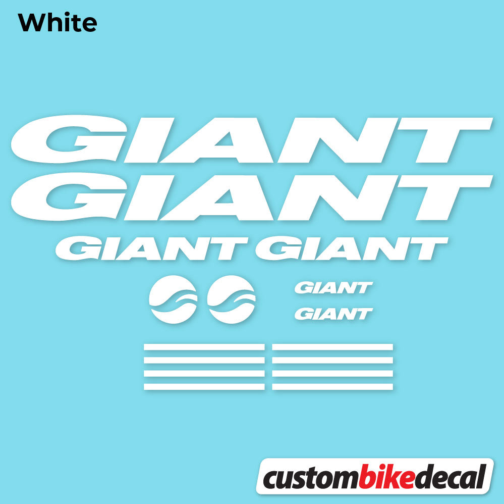 White decal for GIANT frame – bike sticker vinyl