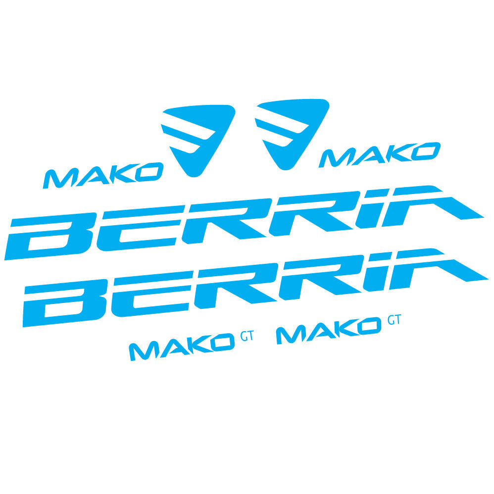 Stickers Berria Mako GT compatibles - Autocollants cadre vélo