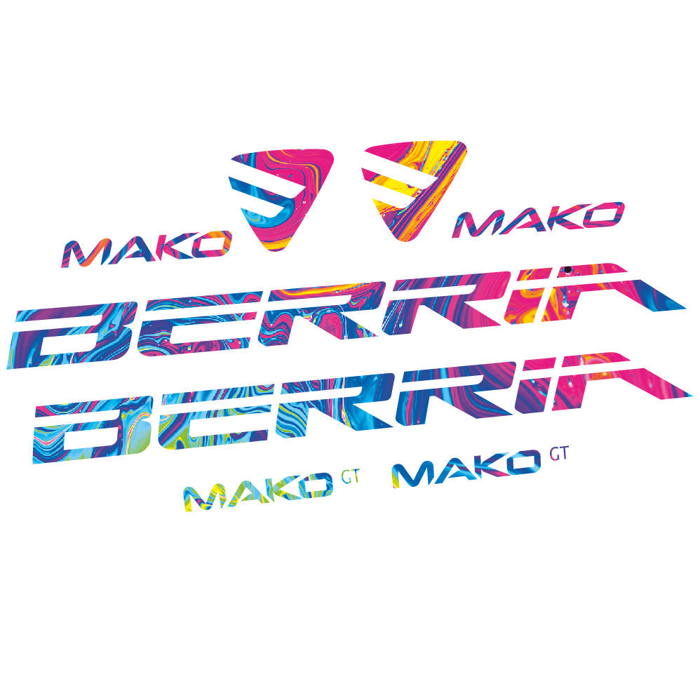 Stickers Berria Mako GT compatibles Autocollants cadre