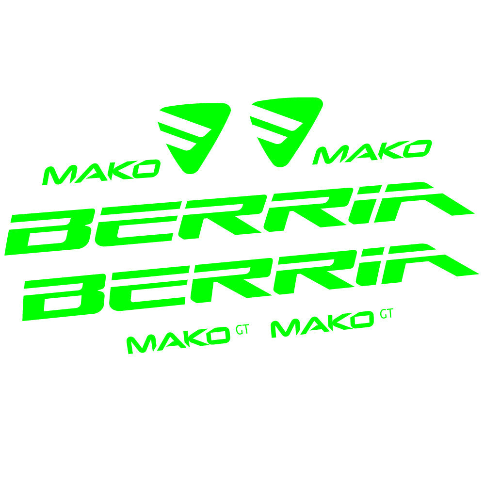 Stickers Berria Mako GT compatibles - Autocollants cadre vélo